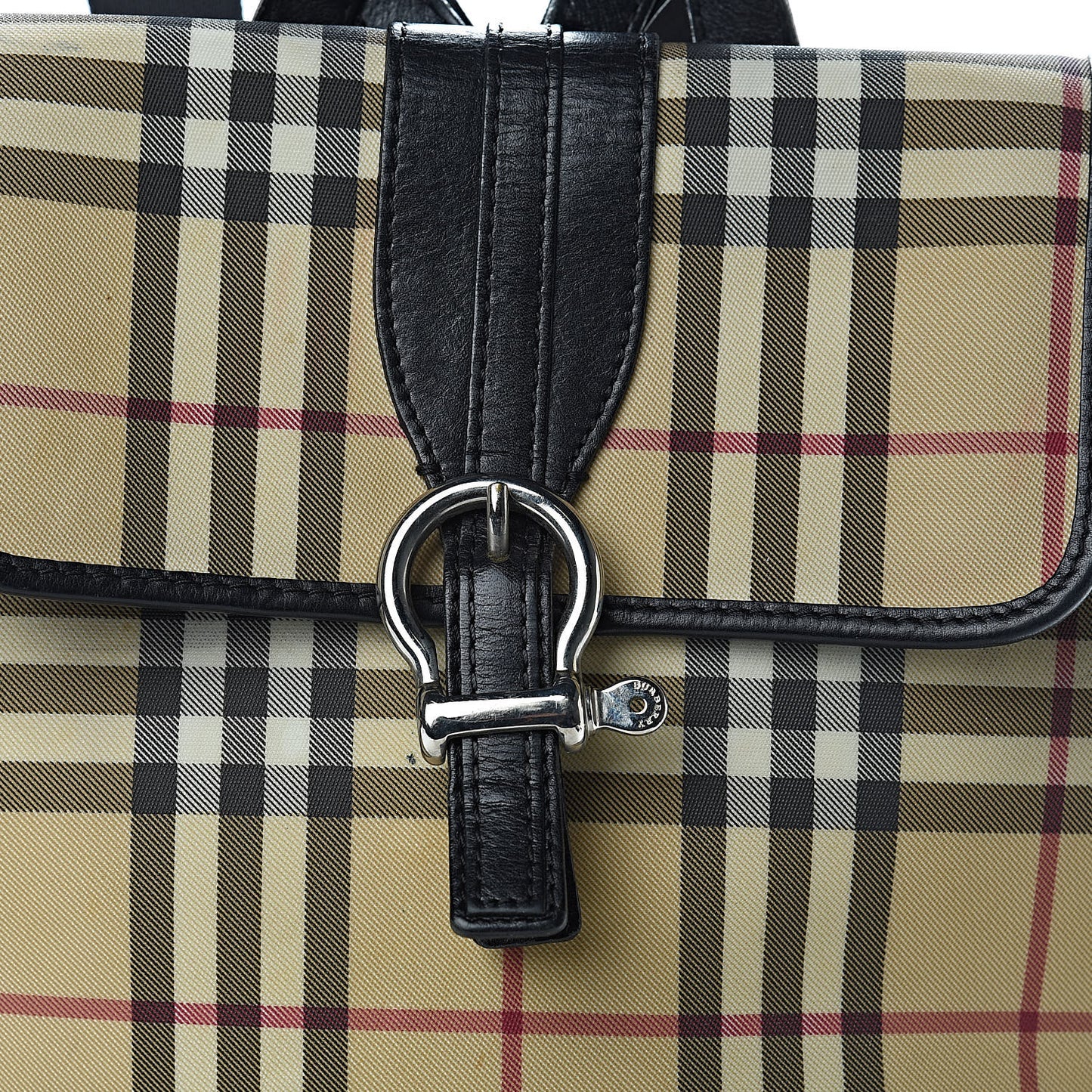 Canvas House Check Backpack Black