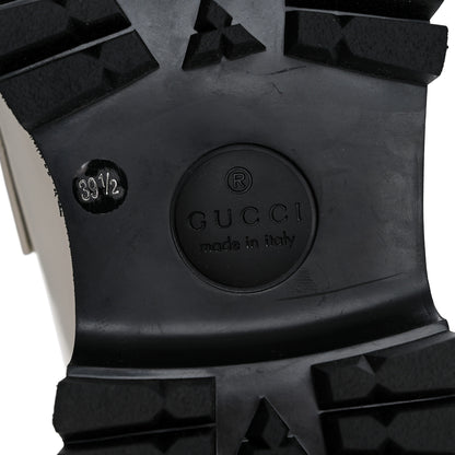 Gucci Cordovan Lux Womens Jeanne Platform Lug Sole 30/45mm Loafers 39.5 White 7 of 10