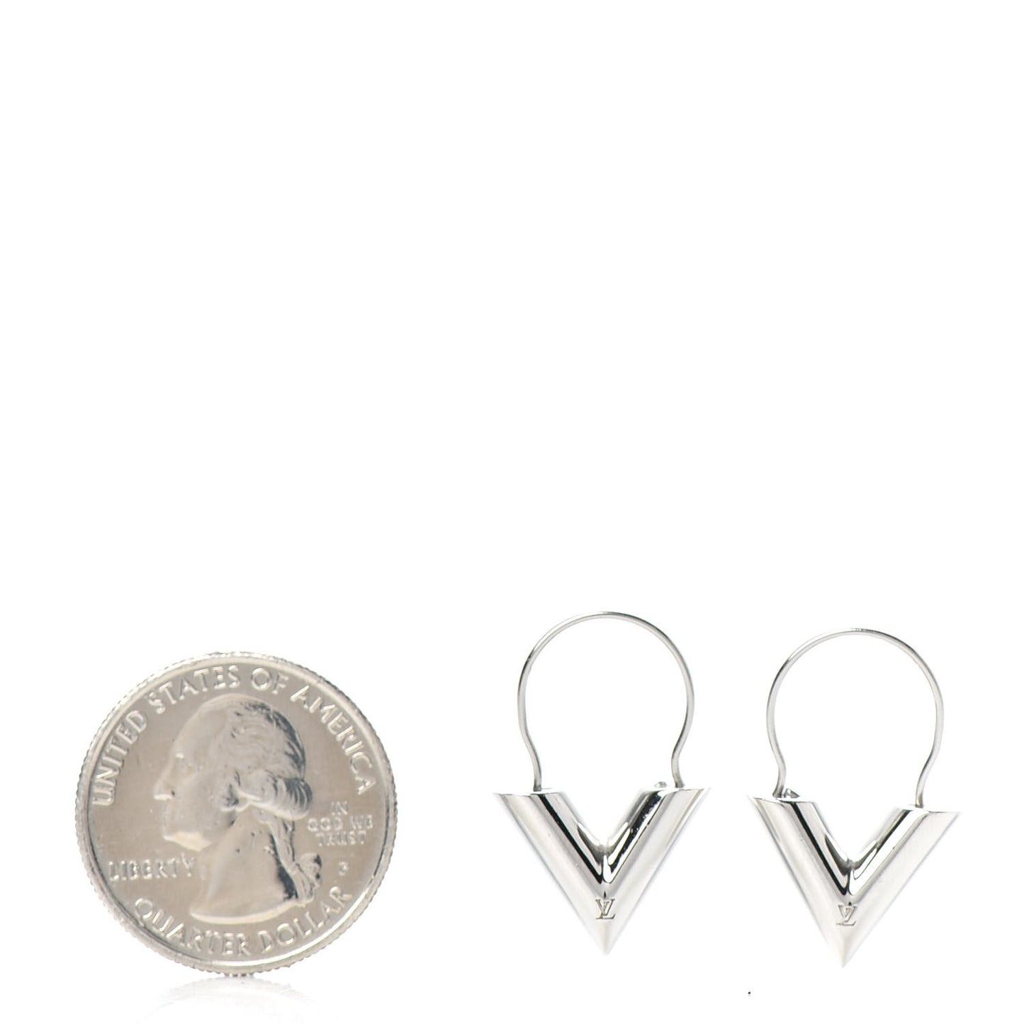 Essential V Hoop Earrings Silver