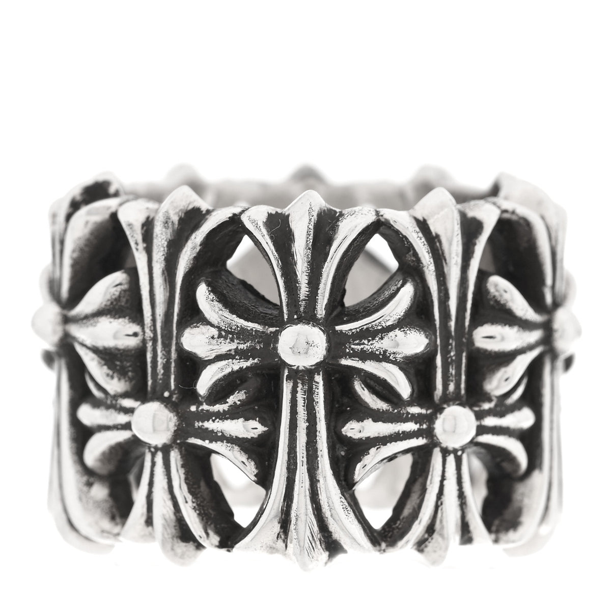 Sterling Silver Cemetery Cross Ring 63 10.5