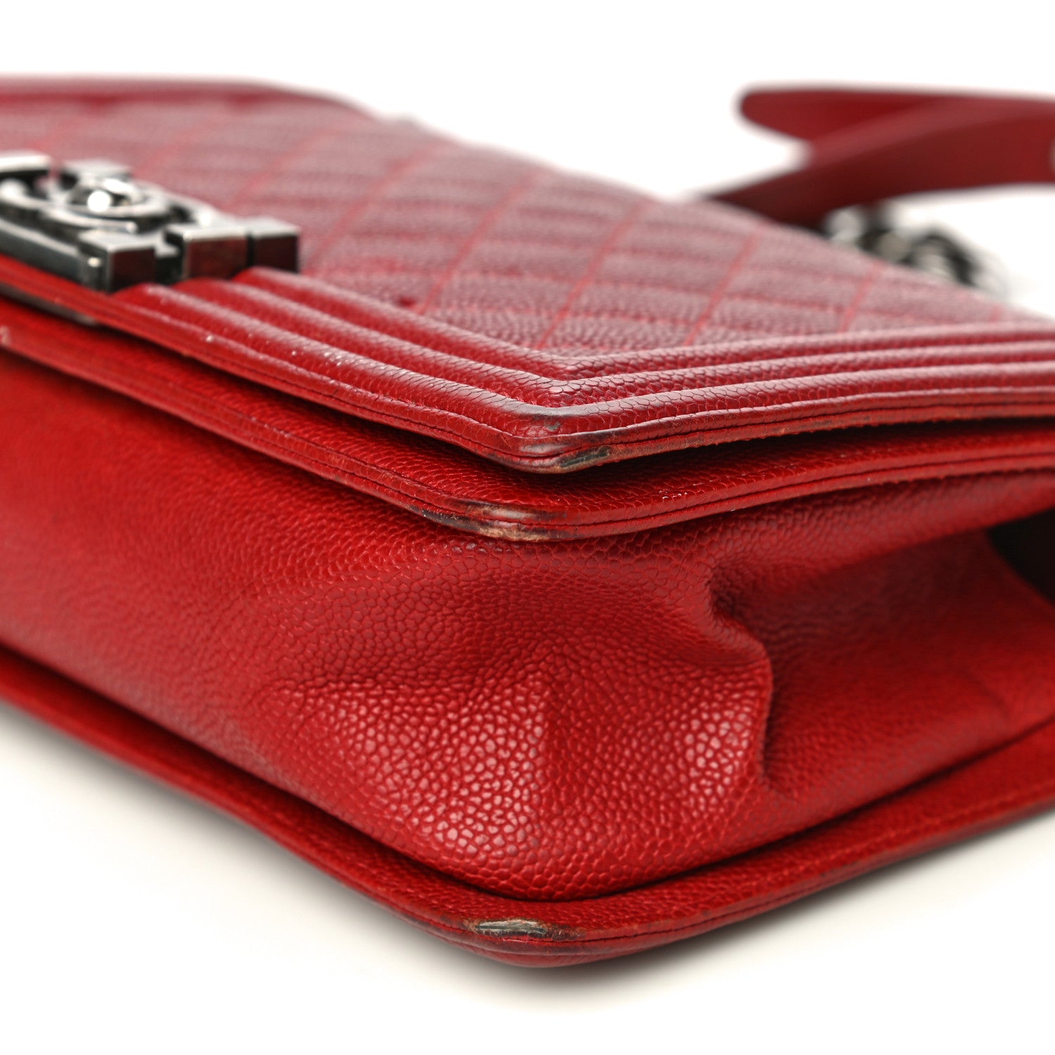Chanel Caviar Quilted Medium Boy Flap Red 10 of 37