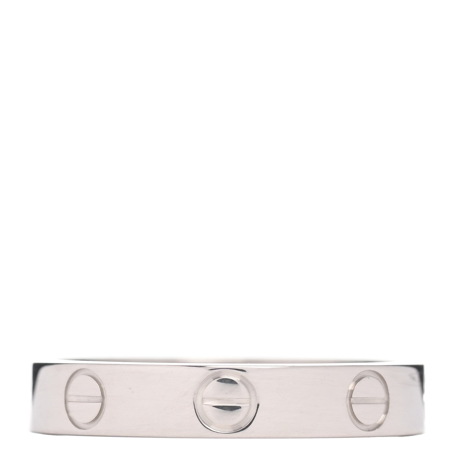 Cartier 18K White Gold 3.5mm LOVE Wedding Band Ring 53 6.25 1 of 5