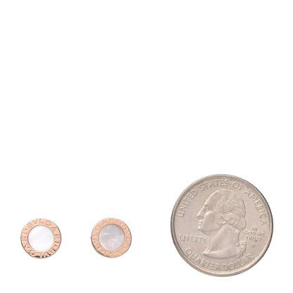 Bulgari 18K Rose Gold Mother of Pearl BVLGARI BVLGARI Stud Earrings 2 of 7