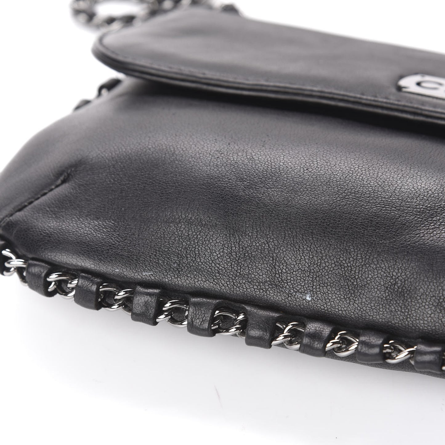 Lambskin Chain Flap Black