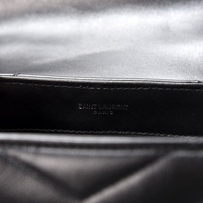 Saint Laurent Calfskin Y Quilted Monogram Toy Loulou Crossbody Bag Black 8 of 11