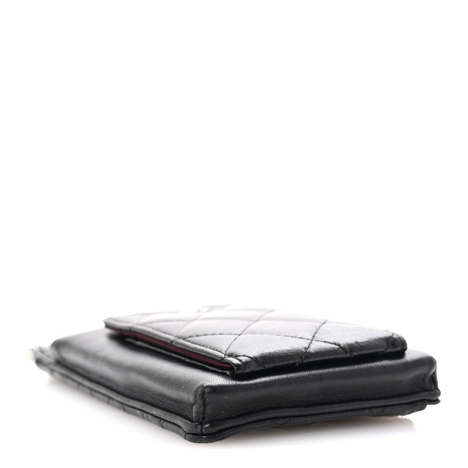 Chanel Lambskin Quilted Zip Phone Case Black 4 of 11