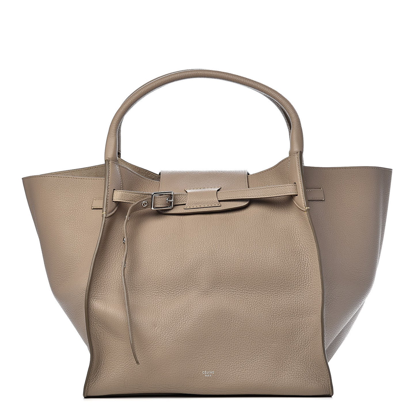 Supple Grained Calfskin Medium Big Bag Light Taupe
