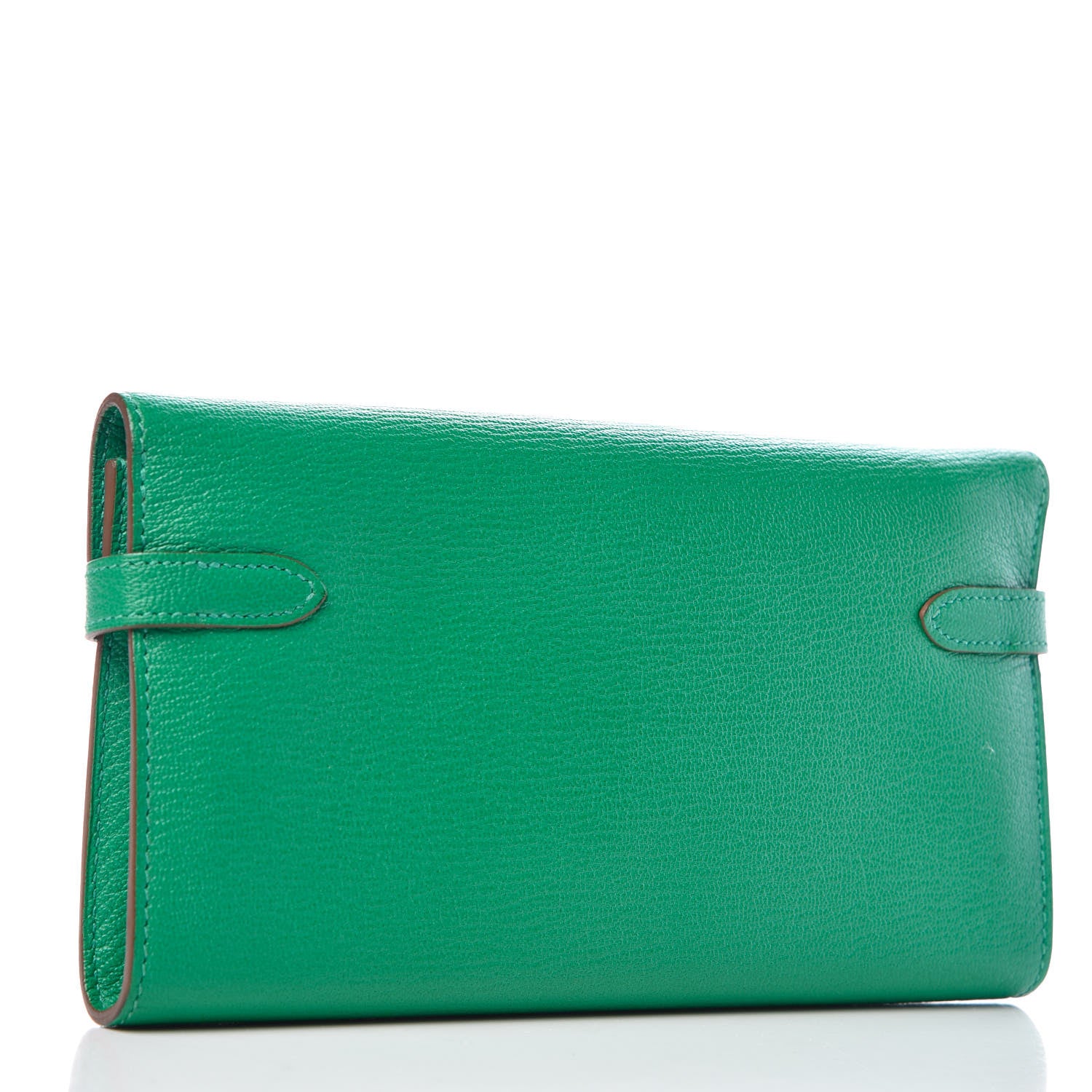 Hermes Chevre Mysore Kelly Longue Wallet Menthe 3 of 7