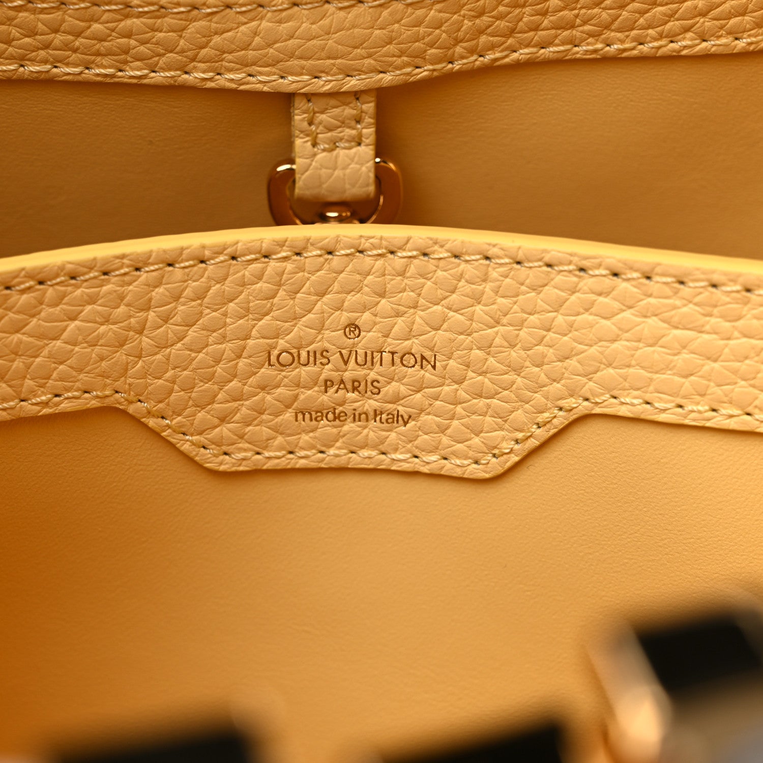 Louis Vuitton Taurillon Capucines MM Cream 6 of 8