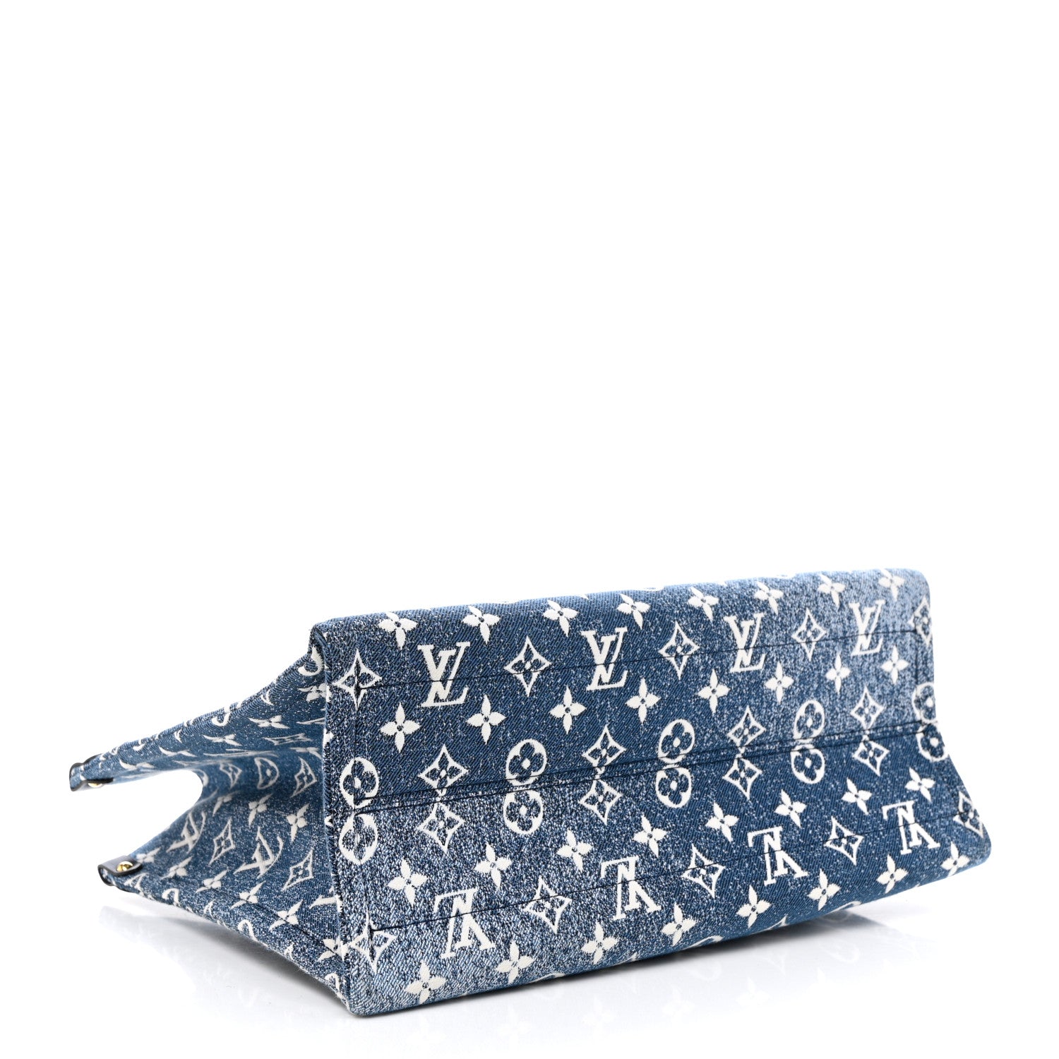 Louis Vuitton Monogram Jacquard Denim Onthego MM Bleu 4 of 9