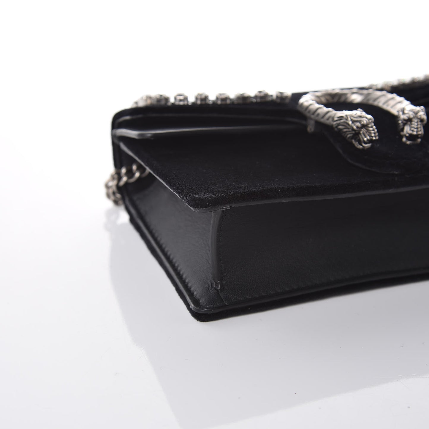 Velvet Crystal Super Mini Dionysus Shoulder Bag Black