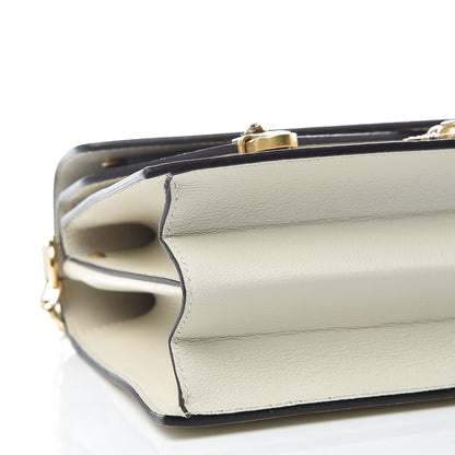 Gucci Calfskin Snakeskin Studded Small Ottilia Top Handle Bag White 5 of 14