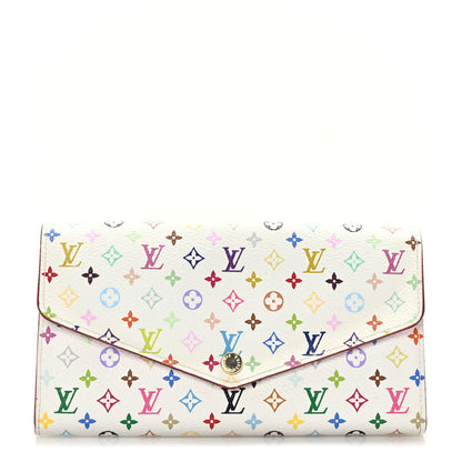 Louis Vuitton Monogram Multicolor Sarah Wallet NM White Litchi 1 of 8