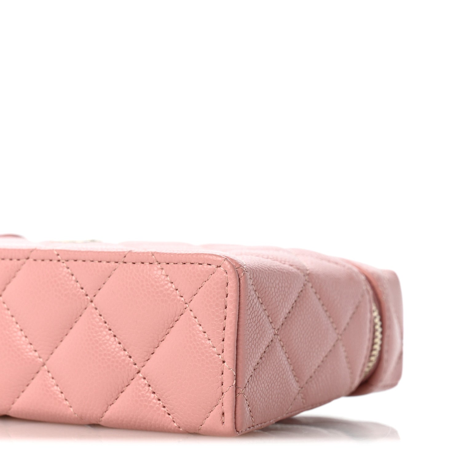 Chanel Caviar Quilted Top Handle Slim Vanity With Chain Light Pink 10 of 11