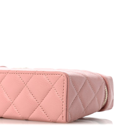 Chanel Caviar Quilted Top Handle Slim Vanity With Chain Light Pink 10 of 11