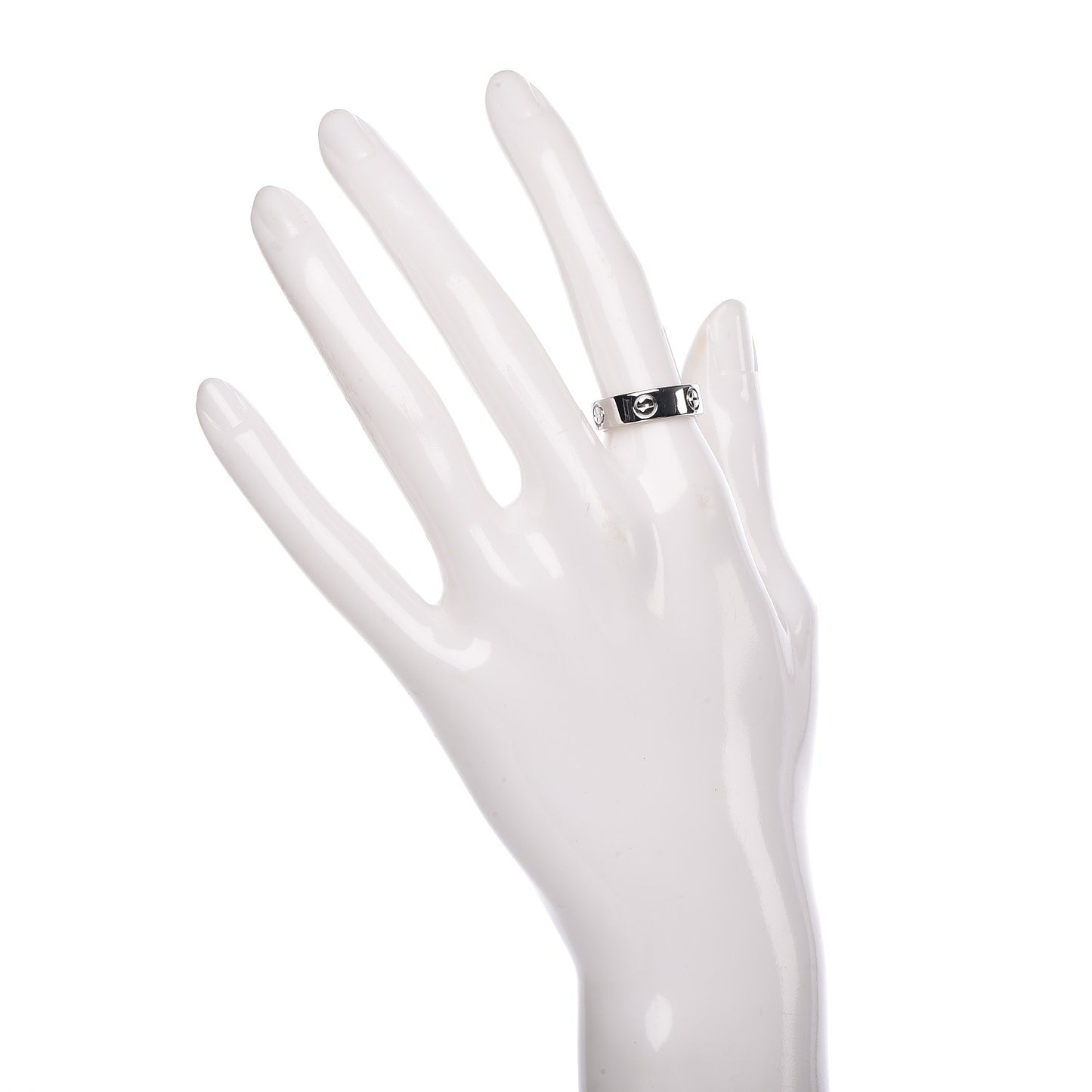 18K White Gold 5.5mm LOVE Ring 53 6.25
