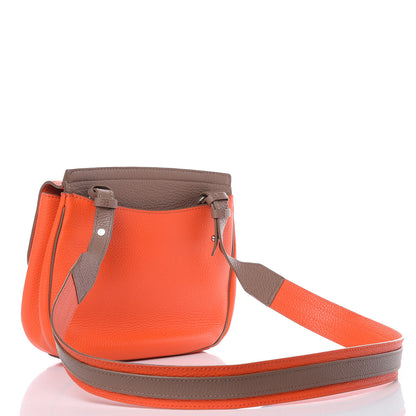 Louis Vuitton Taurillon Marceau Tangerine Taupe 3 of 9
