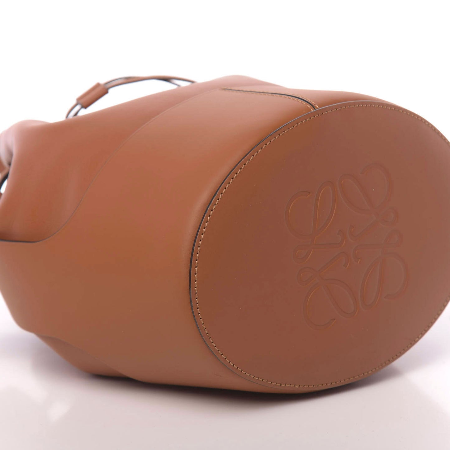 Calfskin Balloon Bucket Bag Tan