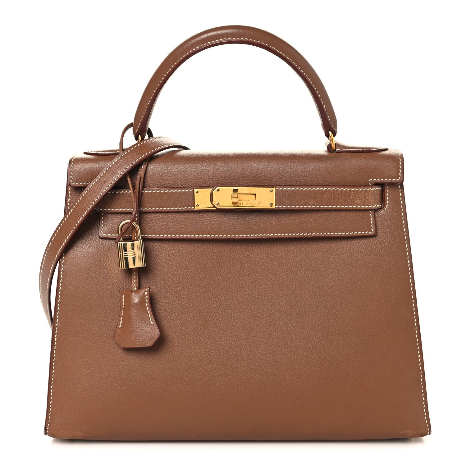 Hermes Evergrain Kelly Sellier 28 Gold 1 of 18