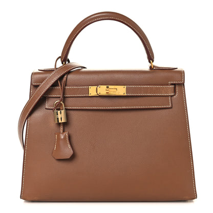 Hermes Evergrain Kelly Sellier 28 Gold 1 of 18