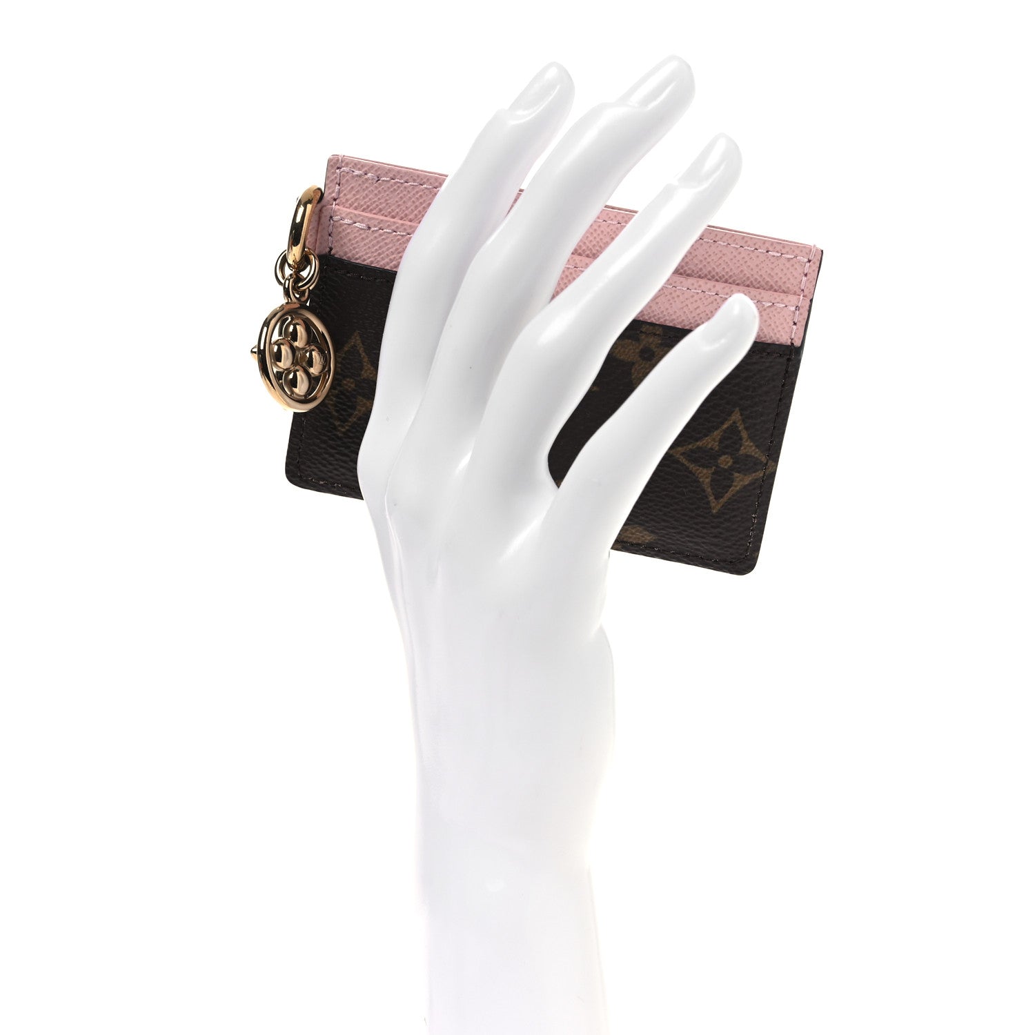 Louis Vuitton Monogram LV Charms Card Holder Rose Ballerine 2 of 7