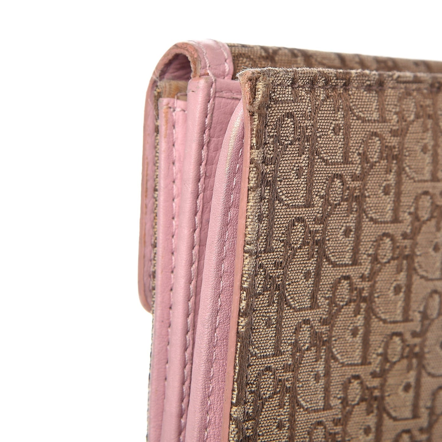 Monogram Long Flap Wallet Pink