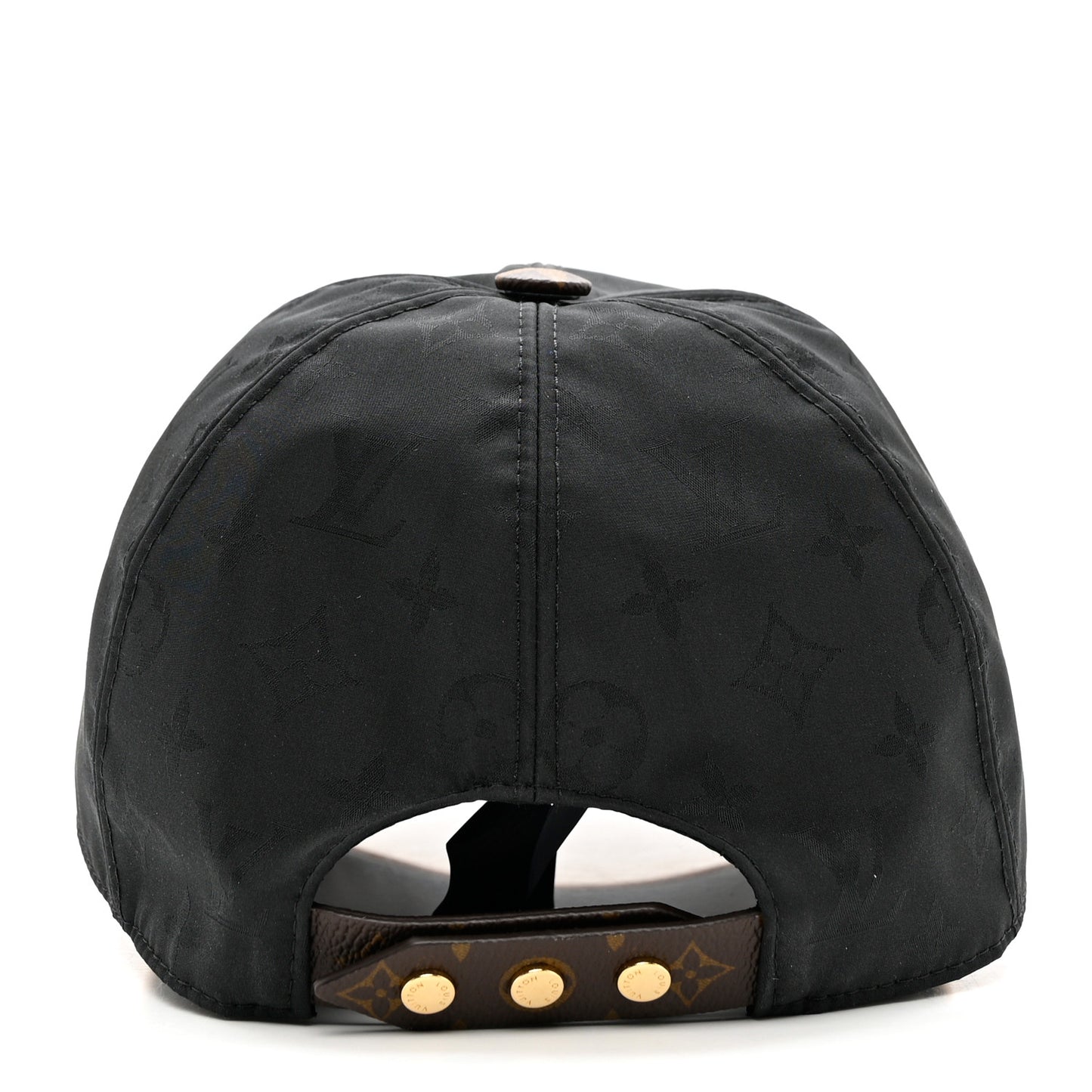 Polyester Silk Monogram LV Get Ready Cap L Black