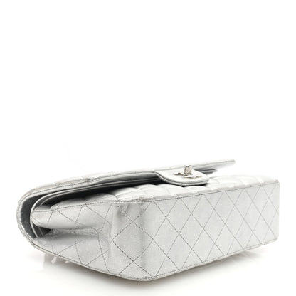 Chanel Metallic Lambskin Quilted Medium Double Flap Silver 4 of 11