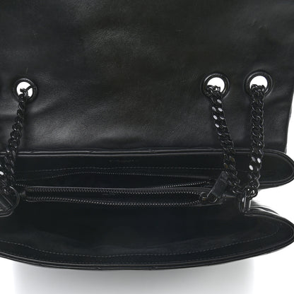Saint Laurent Calfskin Y Quilted Monogram Medium Loulou Chain Satchel Black 5 of 11
