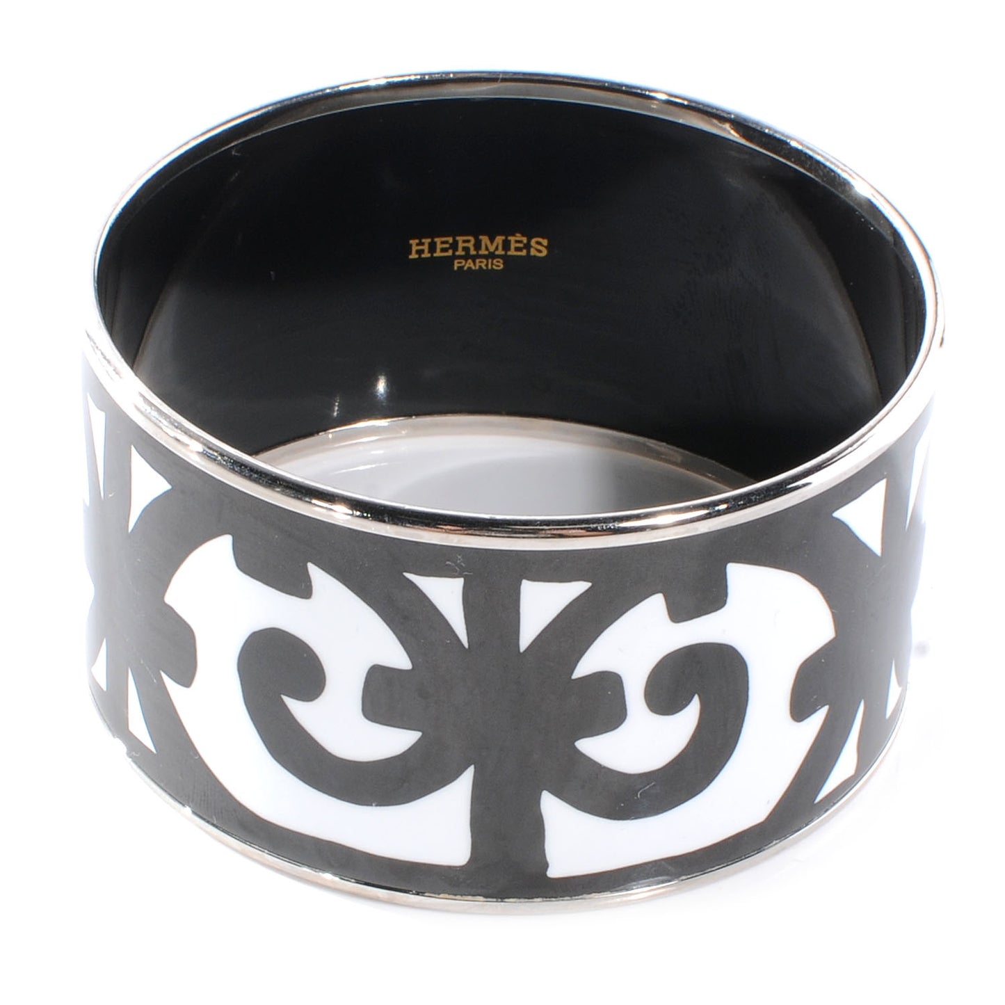 Enamel Printed Extra Wide Balcons du Guadalquivir Bracelet 65 Black