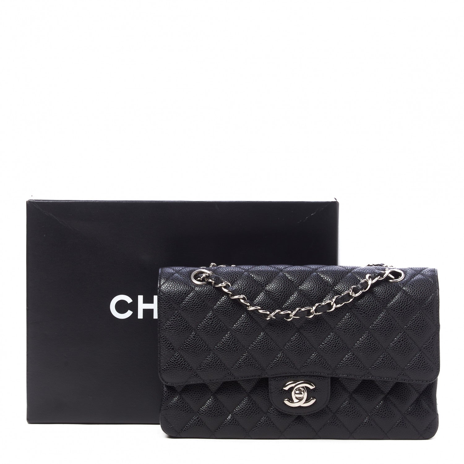 Chanel Caviar Quilted Medium Double Flap Black 10 of 10