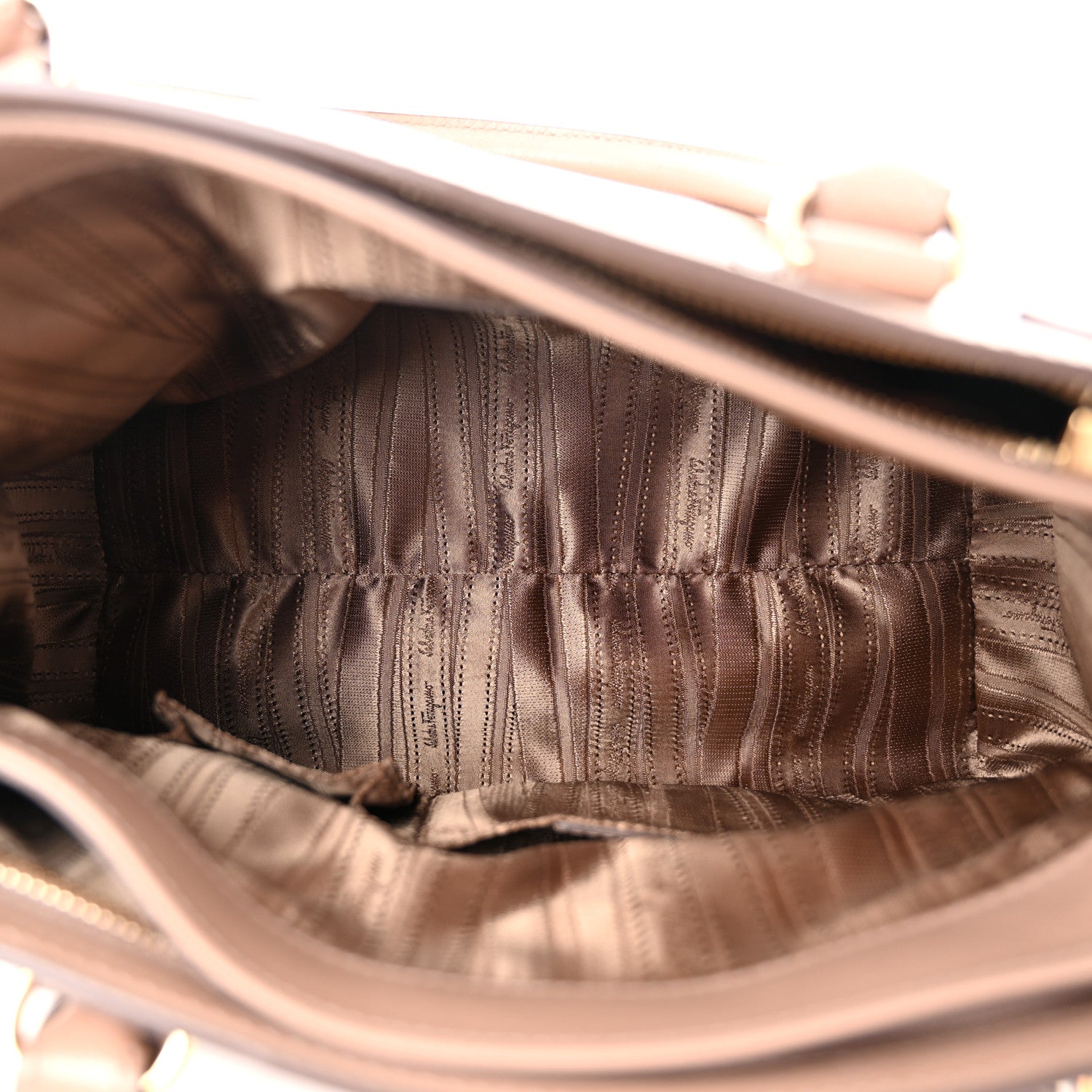 Salvatore Ferragamo Hammered Calfskin Batik Tote Quarzo Quarzo 5 of 10