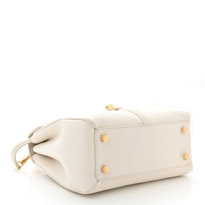 Celine Grained Calfskin Small 16 Top Handle Bag White 4 of 11