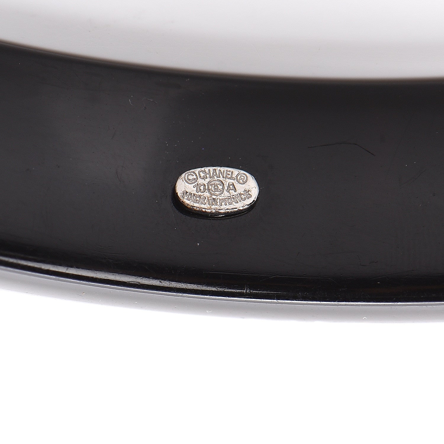 Chanel Resin Crystal Snowflake CC Bangle Black 4 of 4