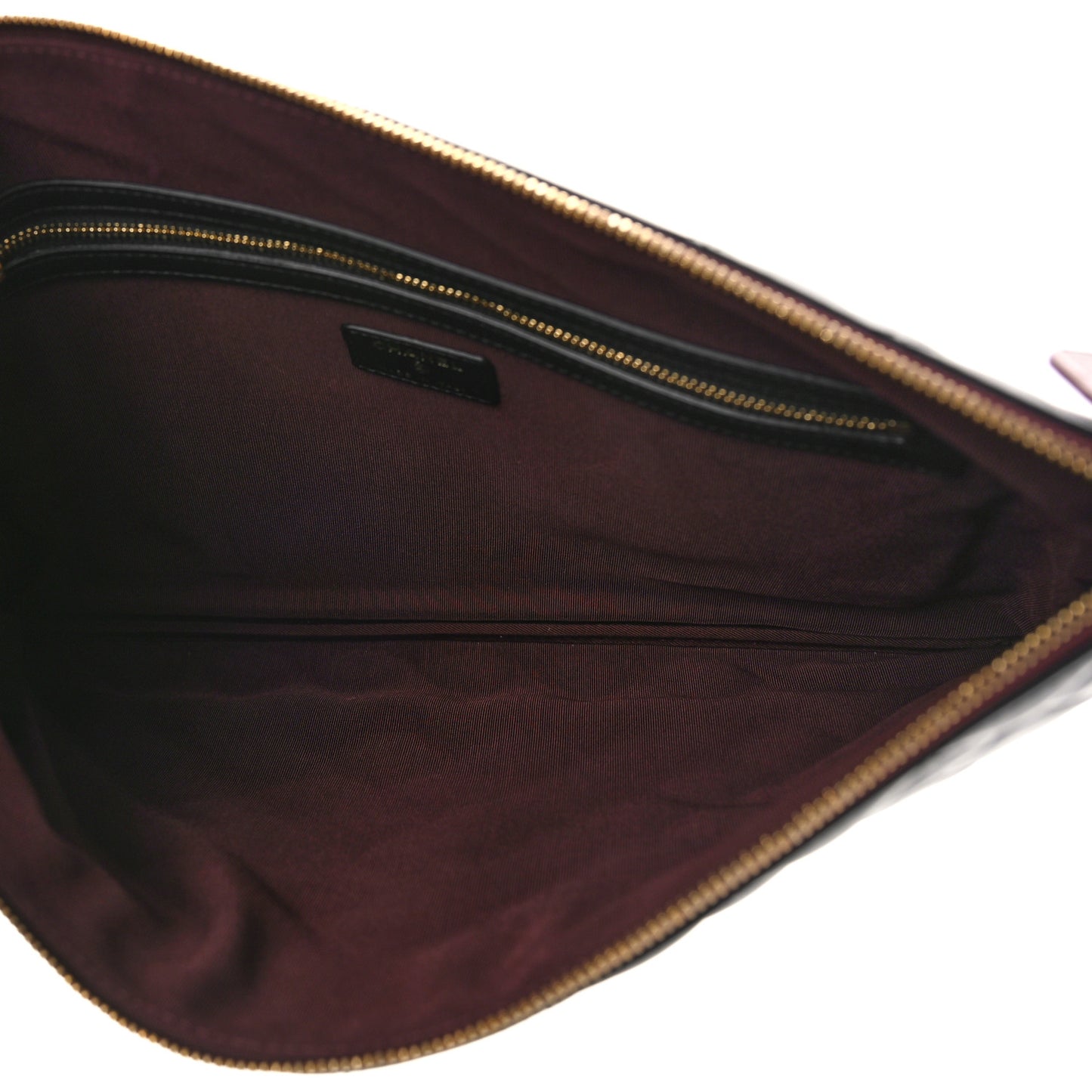 Lambskin Quilted Large Cosmetic Case Black
