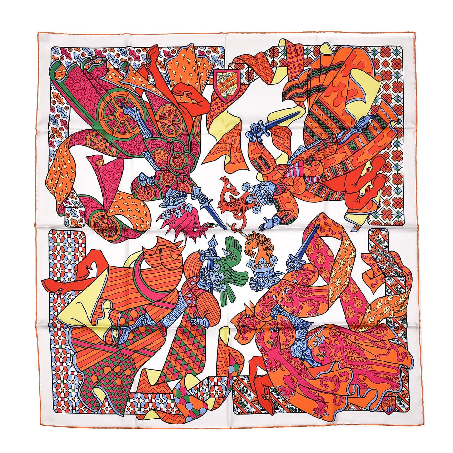 Silk Duels Oniriques 90 Blanc Orange Multicolore