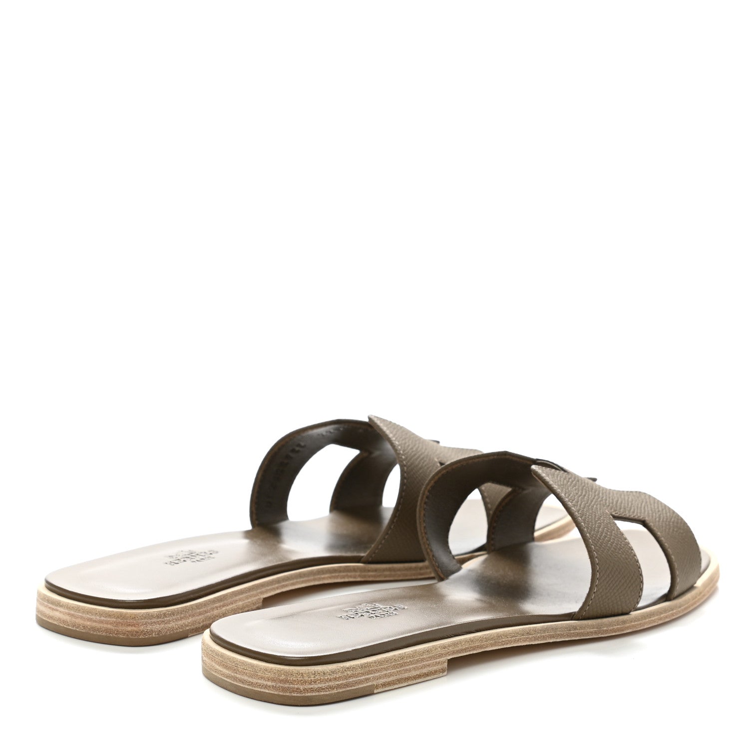 Hermes Epsom Oran Sandals 39 Etoupe 4 of 8