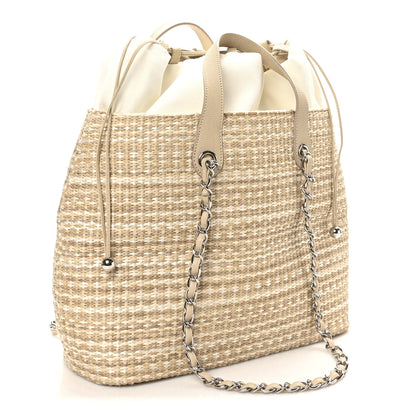Chanel Woven Straw Caviar Tote Beige 3 of 11