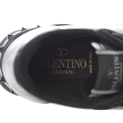 Valentino Garavani Nappa Suede Camouflage Womens Rockrunner Sneakers 36 Black 7 of 8