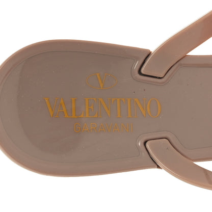 Valentino Garavani PVC Jelly Rockstud Bow Thong Sandals 39 Poudre 7 of 7