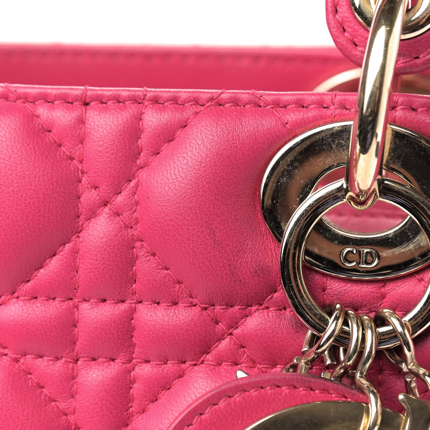 Lambskin Cannage Medium Lady Dior Pink