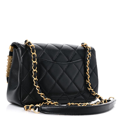 Chanel Lambskin Enamel Strass Quilted Mini Paris Monaco Flap Black 3 of 11