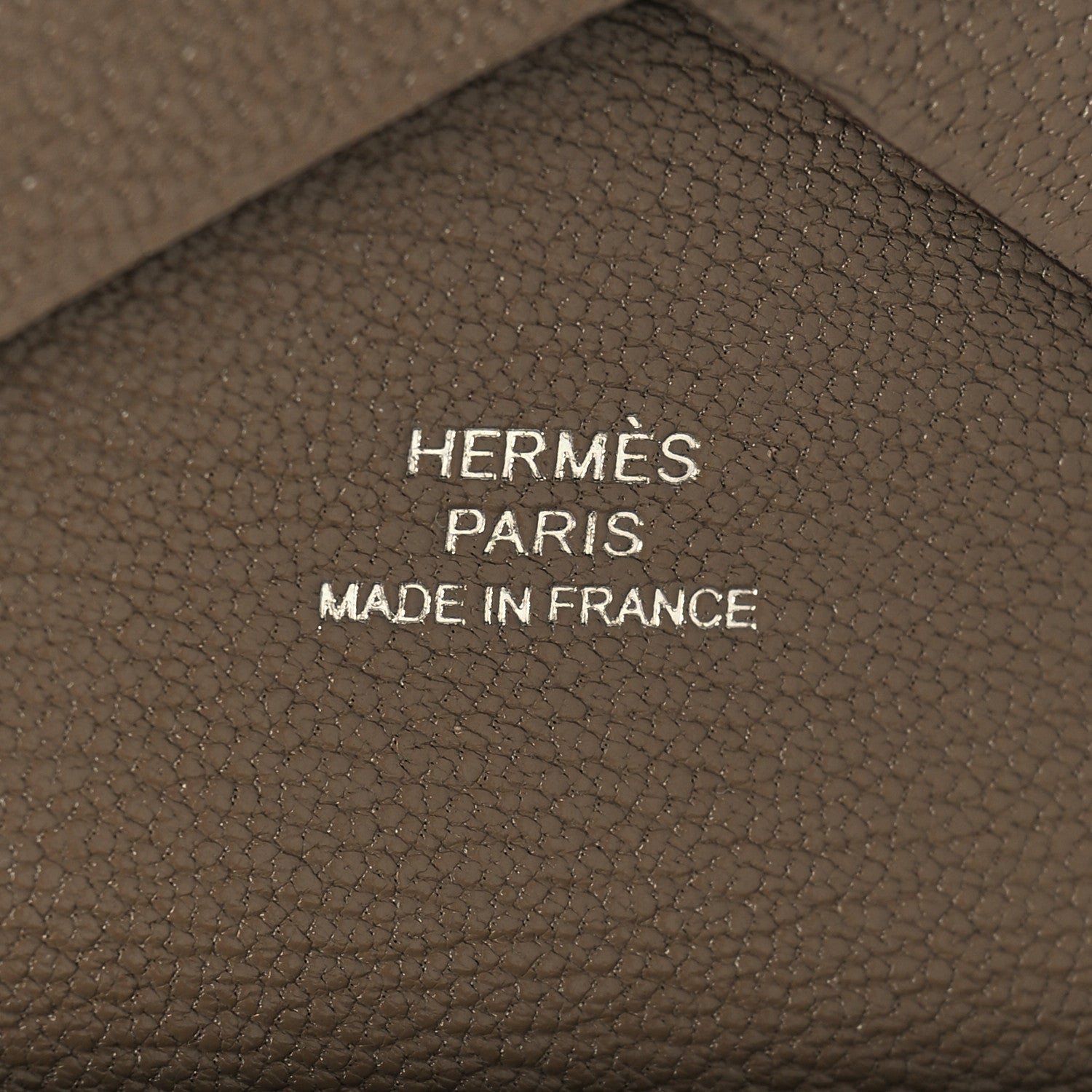 Hermes Chevre Mysore Calvi Duo Card Case Etoupe 8 of 10