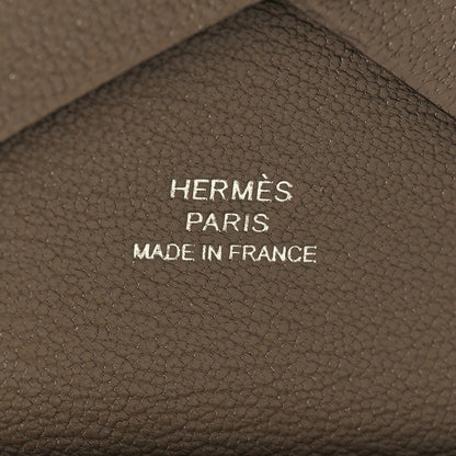 Hermes Chevre Mysore Calvi Duo Card Case Etoupe 8 of 10