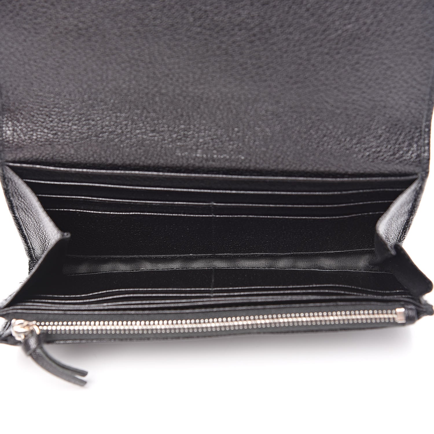 Balenciaga Chevre Silver Metallic Edge Hardware Money Wallet Black 5 of 7