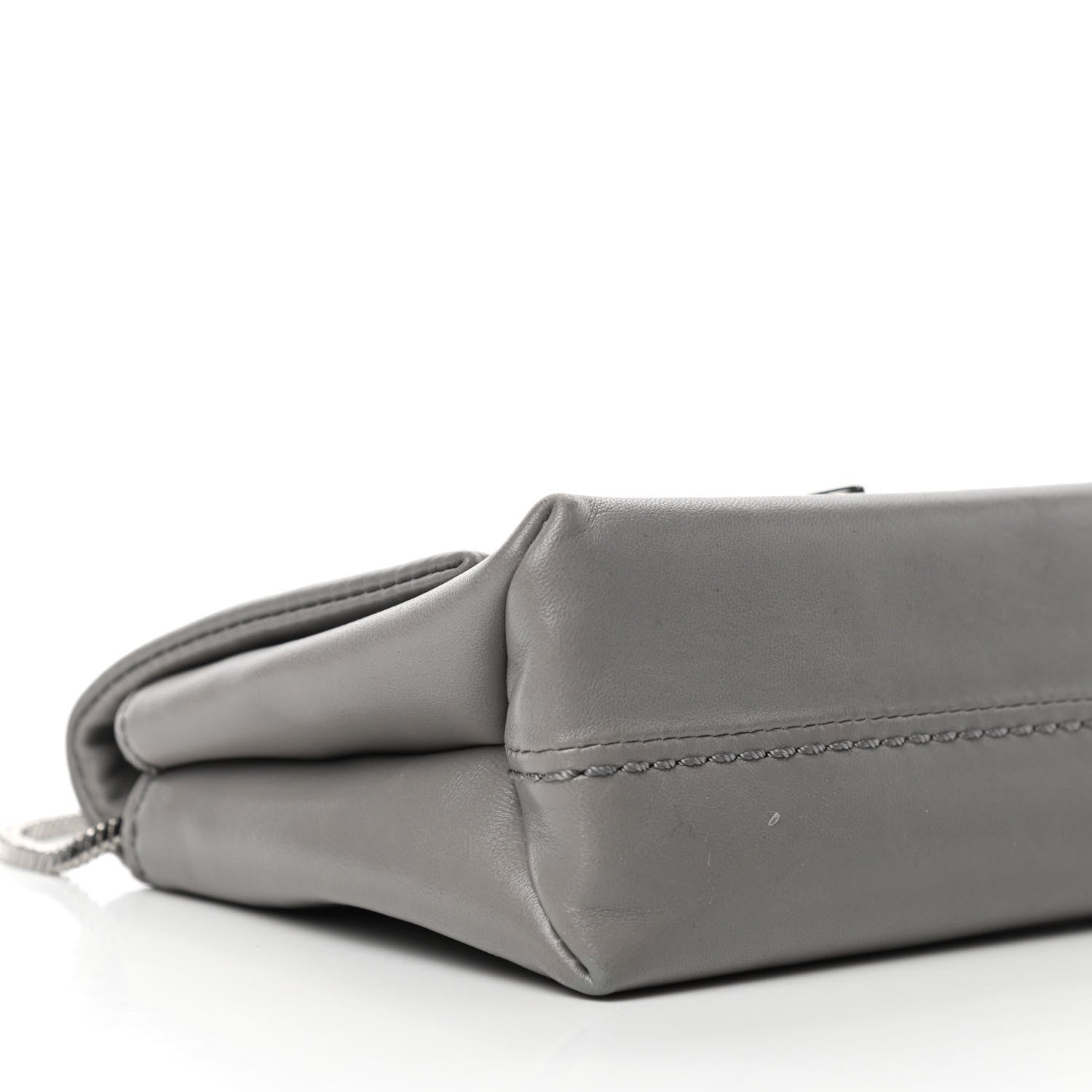 3.1 Phillip Lim Calfskin Alix Soft Flap Clutch Grey 8 of 9