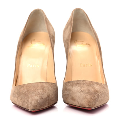 Christian Louboutin Suede Pigalle Follies 100 Pumps 36 Fennec 2 of 8