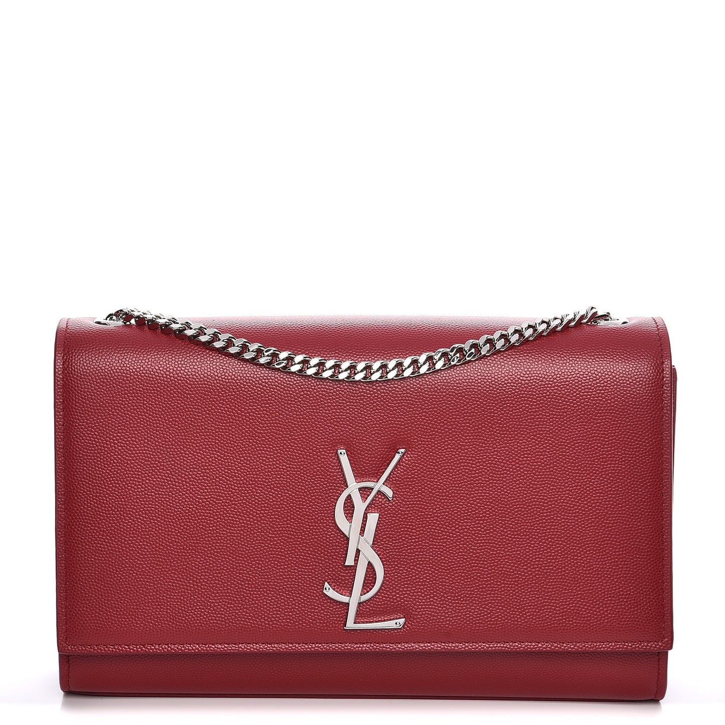 Grain De Poudre Medium Monogram Kate Satchel Lipstick Red