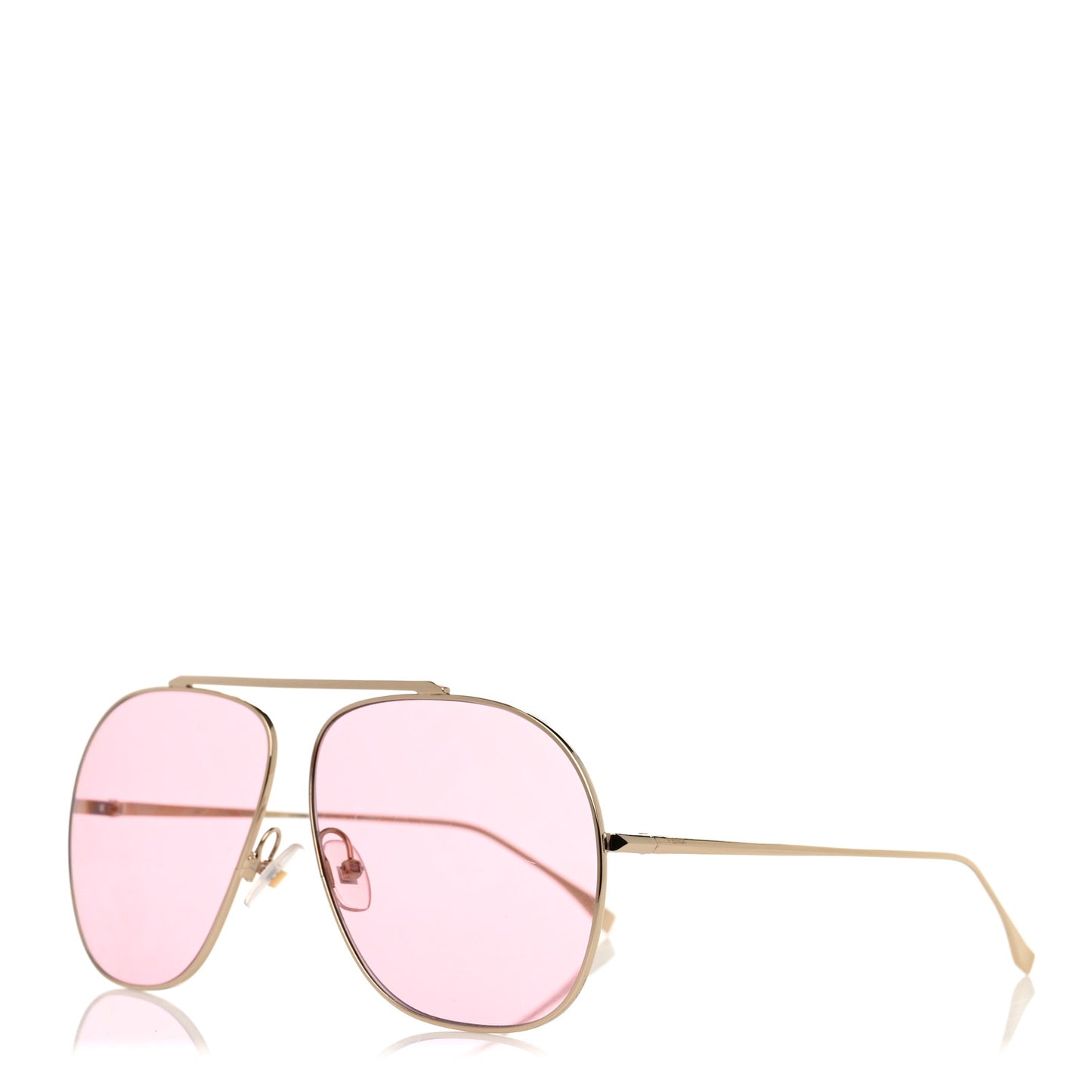 Metal FF Family Aviator Sunglasses FF0407 Pink