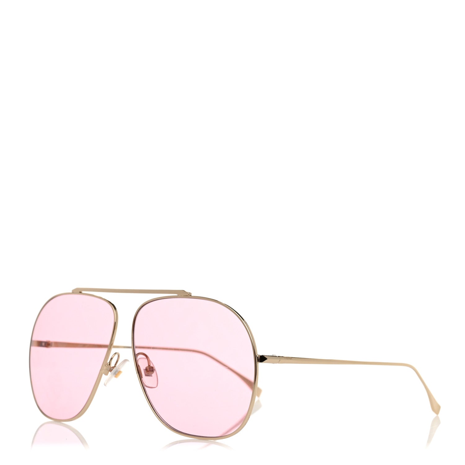 Fendi Metal FF Family Aviator Sunglasses FF0407 Pink 1 of 8